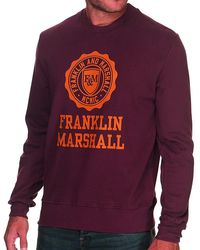 Franklin & Marshall Stamp Logo Sweatshirt - Purple