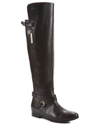 ladies brown wedge boots
