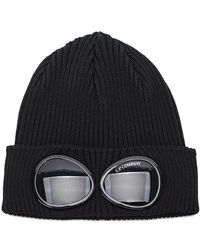 C.P. Company Goggle Beanie Hat Black 