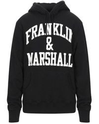 Franklin & Marshall Logo Print Hooded Sweatshirt - Black