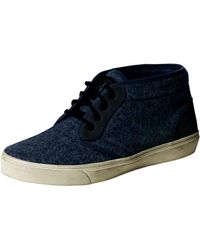 Stone Island Navy High Top Trainers - Blue