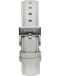 MVMT Boulevard - 18mm Gray Leather - Metallic