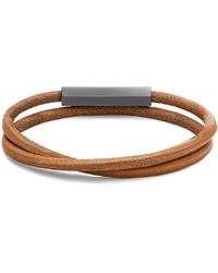 MVMT Double Leather Wrap - Brown