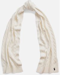 Polo Ralph Lauren Cable Knit Scarf - Natural