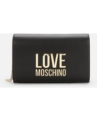 Love Moschino Logo Chain Cross Body Bag - Black