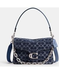 COACH - Washed Chain Tabby Denim Shoulder Bag - Lyst