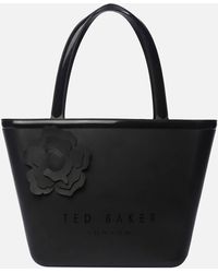 Ted Baker Small Jellio Flower Rubber Tote Bag - Black