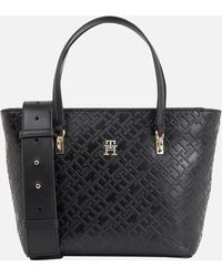 Tommy Hilfiger - Refined Monogram Faux Leather Tote Bag - Lyst