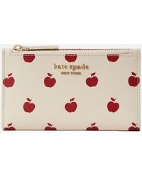Kate Spade Apple Small Slim Bifold Wallet - Pink