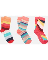 Paul Smith - Cotton-blend Three-pack Socks - Lyst