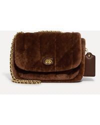 COACH - Pillow Madison 18 Quilted Shearling Shoulder Bag - Lyst
