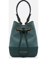 Strathberry - Lana Osette Cashmere And Leather Hobo Bag - Lyst