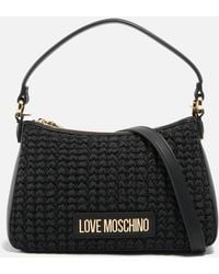 Love Moschino - Borsa Nylon And Faux Leather Shoulder Bag - Lyst