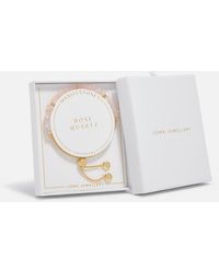 Joma Jewellery - Manifestones Rose Quartz Love Gold-plated Bracelet - Lyst