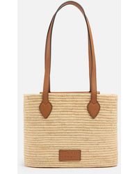 Strathberry - The Raffia And Leather Basket Bag - Lyst