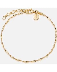 Daisy London - Helix Twisted 18k Gold-plated Bracelet - Lyst