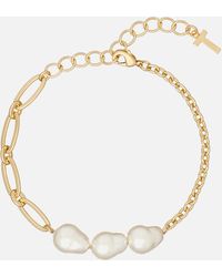 Ted Baker Peresha Gold-tone And Faux Pearl Bracelet - Metallic
