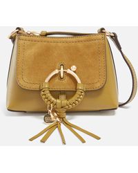 See By Chloé - Joan Mini Leather And Suede Crossbody Bag - Lyst