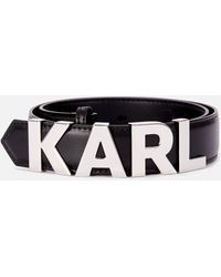 Karl Lagerfeld K/karl Metal Letters Belt - Black