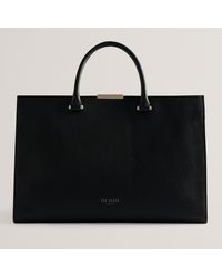 Ted Baker Kaitiee Leather Dome Tote in Black Lyst UK