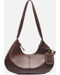 Ganni - Medium Hobo Faux Leather-blend Bou Bag - Lyst