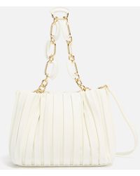 Dune - London Dinidominie Small Pleated Faux Leather Tote Bag - Lyst