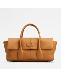 Tod's - Di Small Reverse Flap Leather Tote Bag - Lyst