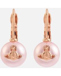 Vivienne Westwood Gia Drop Pearl Earrings in Gold (Metallic) - Lyst