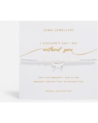 Joma Jewellery - I Couldn't Say I Do Without You Pearl Bridal Silver-plated Bracelet - Lyst