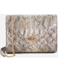 Dune - Dellsie Quilted Sanke Effect Faux Leather Bag - Lyst