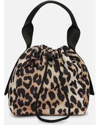 Ganni - Tech Leopard-print Recycled Shell Pouch - Lyst