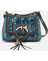 See By Chloé - Joan Sequinned Leather Mini Crossbody Bag - Lyst