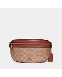 COACH Coated Canvas Signature Bethany Belt Bag - Brown