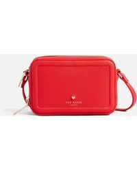 Ted Baker Stinah Heart Faux Leather Crossbody Bag - Red