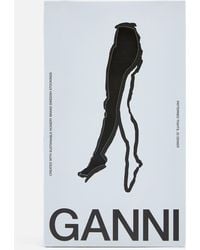 Ganni - Butterfly Logo-Jacquard Tights - Lyst