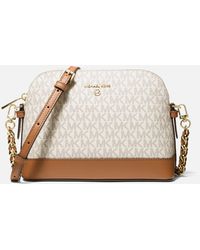 Michael Kors Small Saffiano Leather Envelope Crossbody Bag in Luggage  (35S3GTVC5L) - USA Loveshoppe