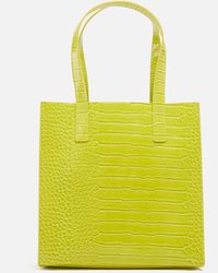 Ted Baker - Reptcon Small Croc-effect Faux Leather Tote Bag - Lyst