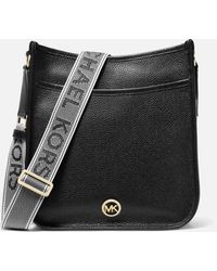 MICHAEL Michael Kors - Luisa Large Leather Messenger Bag - Lyst