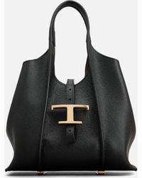 Tod's - Mini T Timeless Leather Hobo Bag - Lyst