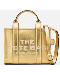 Marc Jacobs - The Small Metallic Full-grain Leather Tote Bag - Lyst