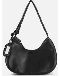 Ganni - Medium Hobo Faux Leather-blend Bou Bag - Lyst