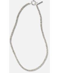 PEARL OCTOPUSS.Y - Skinny Silver-plated Crystal Necklace - Lyst