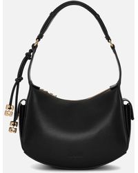 Ganni - Swing Recycled Leather And Faux Leather Shoulder Bag - Lyst