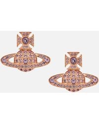 Vivienne Westwood - Carmela Bas Relief Rose Gold-tone Earrings - Lyst