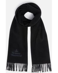 Vivienne Westwood - Embroidered Logo Wool Scarf - Lyst