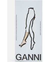 Ganni - Butterfly Logo-jacquard Socks - Lyst