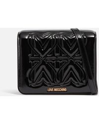 Love Moschino - Big Embossment Faux Leather Crossbody Bag - Lyst