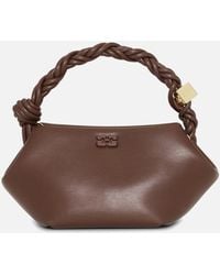 Ganni - Mini Bou Recycled Leather And Faux Leather Bag - Lyst