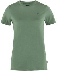 Fjallraven - Abisko Wool Ss T-shirt Patina Green - Lyst