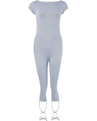 My Mum Made It - Lace Back Tie Capri Unitard - Lyst